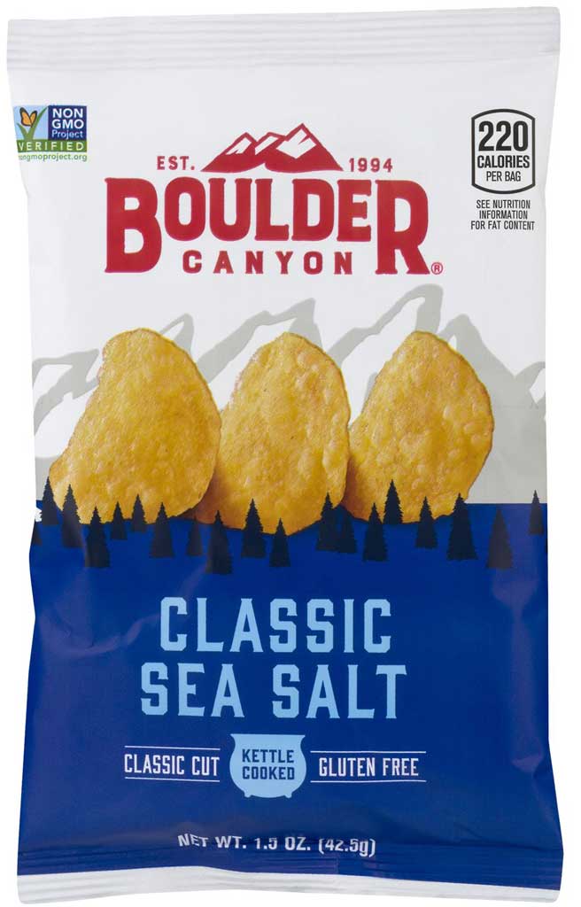 Boulder Canyon Sea Salt Kettle Cooked Potato Chips For Healthy Snacks