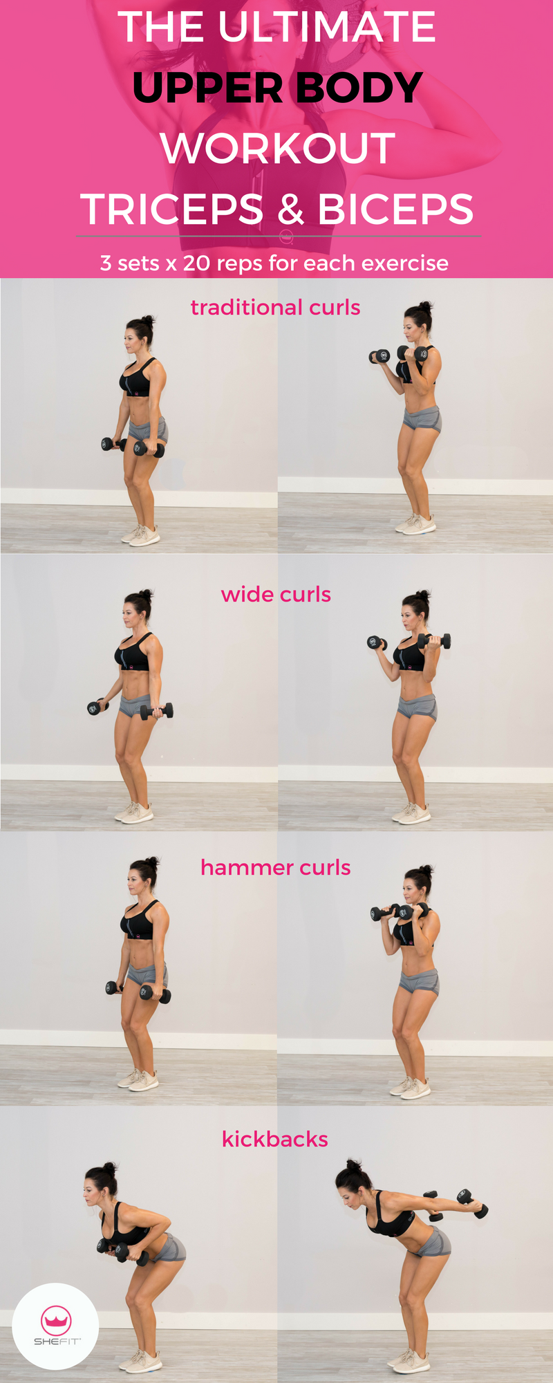 The Ultimate Upper Body Workout For Women Toned Triceps Biceps Shefit