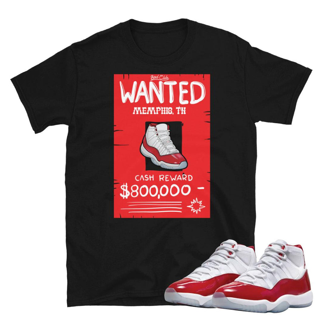 Retro 11 Cherry Red Shirt Sneaker Tees To Match Air Jordan Sneakers