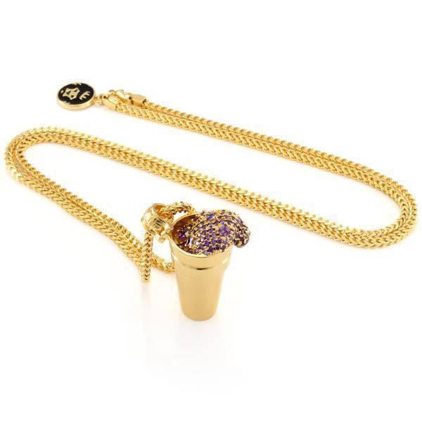 Purple Drank Necklace Hip Hop Jewelry King Ice