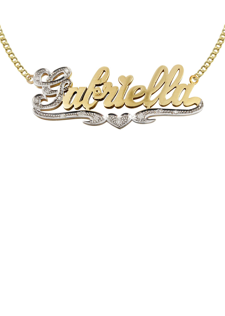 Gold Name Plate Necklace Buy Diamond Personalized Pendants Frostnyc