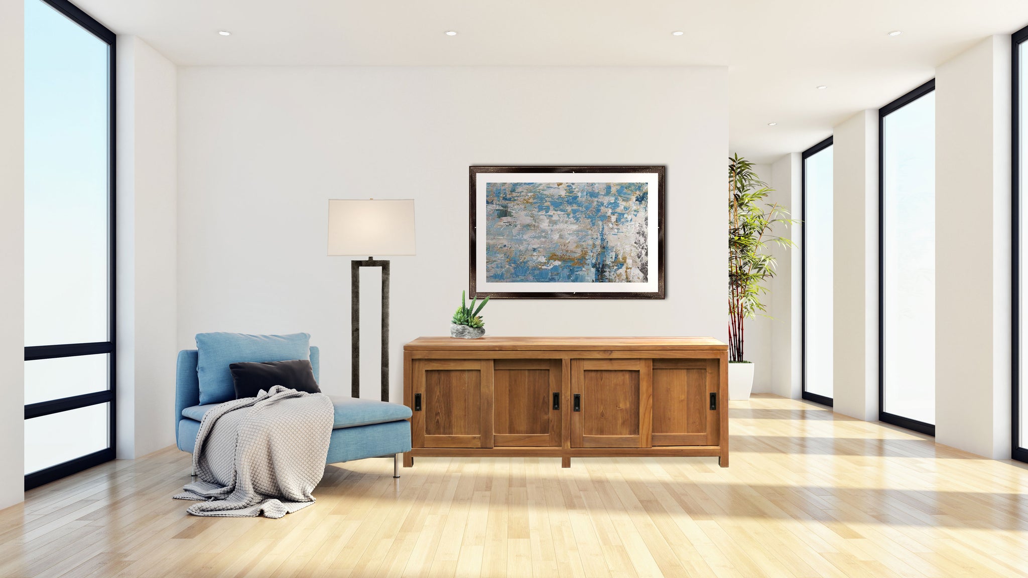Teak Wood Venice Media Center La Place Usa Furniture Outlet