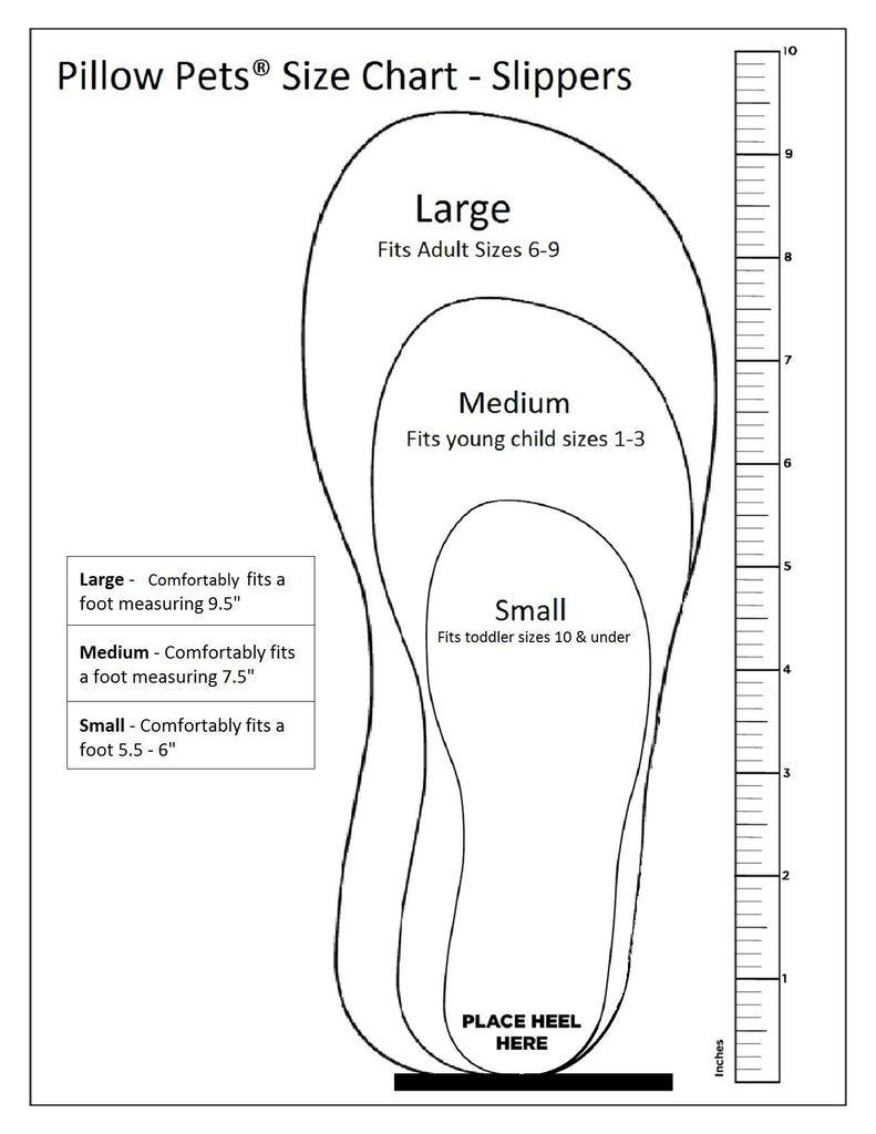 My Pillow Pets Size Chart