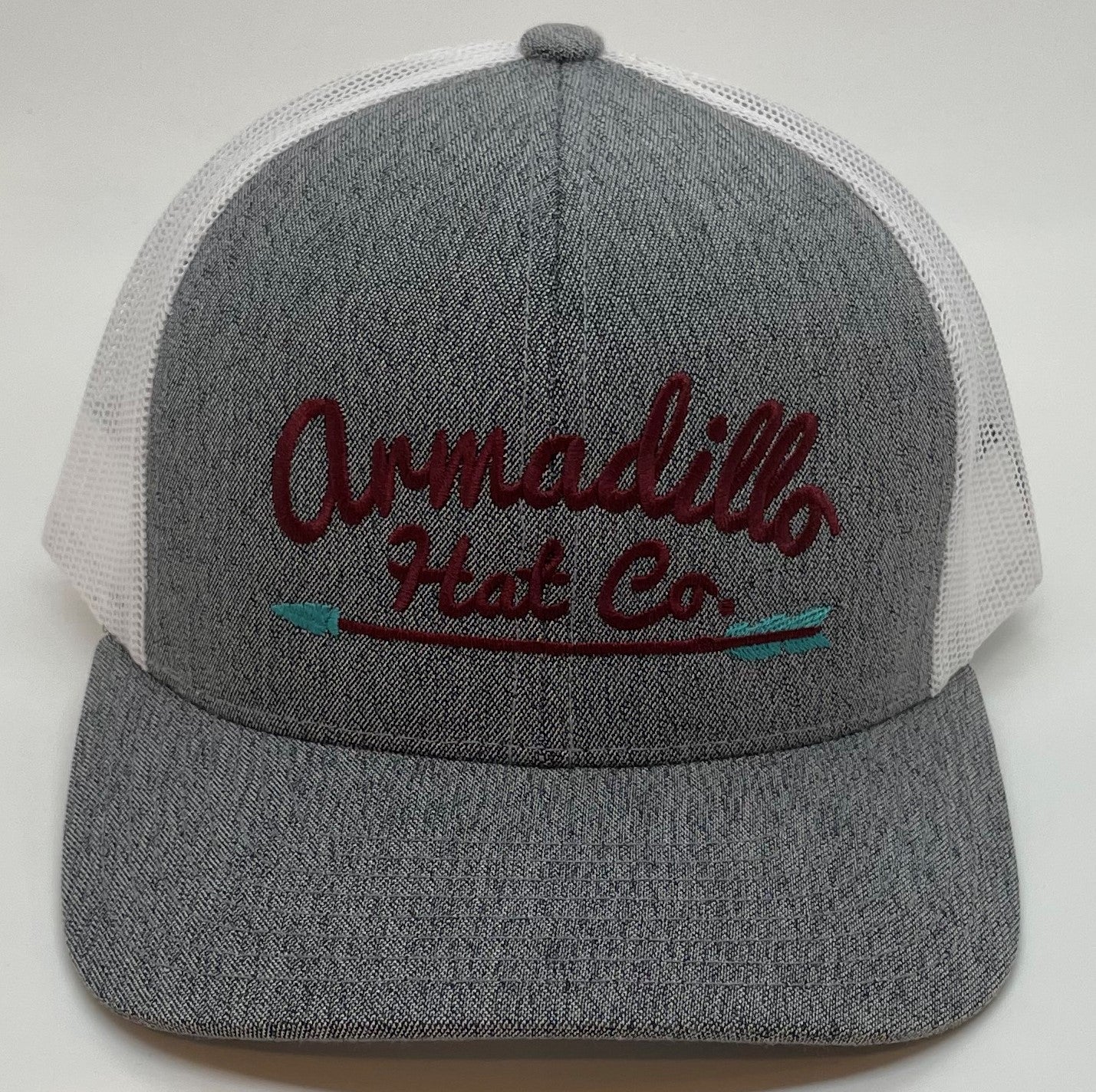 Armadillo Hat Co Grey With White Mesh Snapback Trucker Hat Southern Girls Boutique