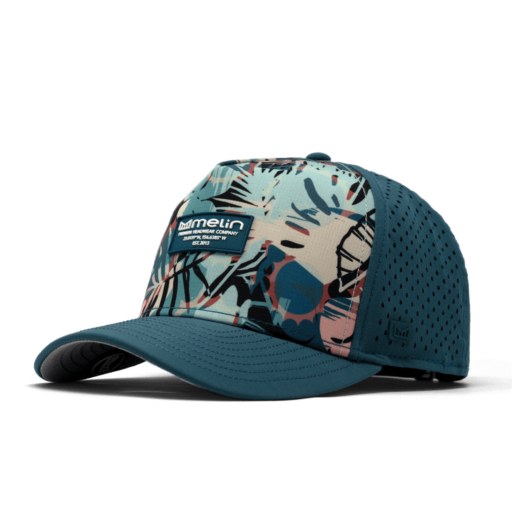 Hydro Odyssey Brick Tropical Teal Snapback Hat Melin