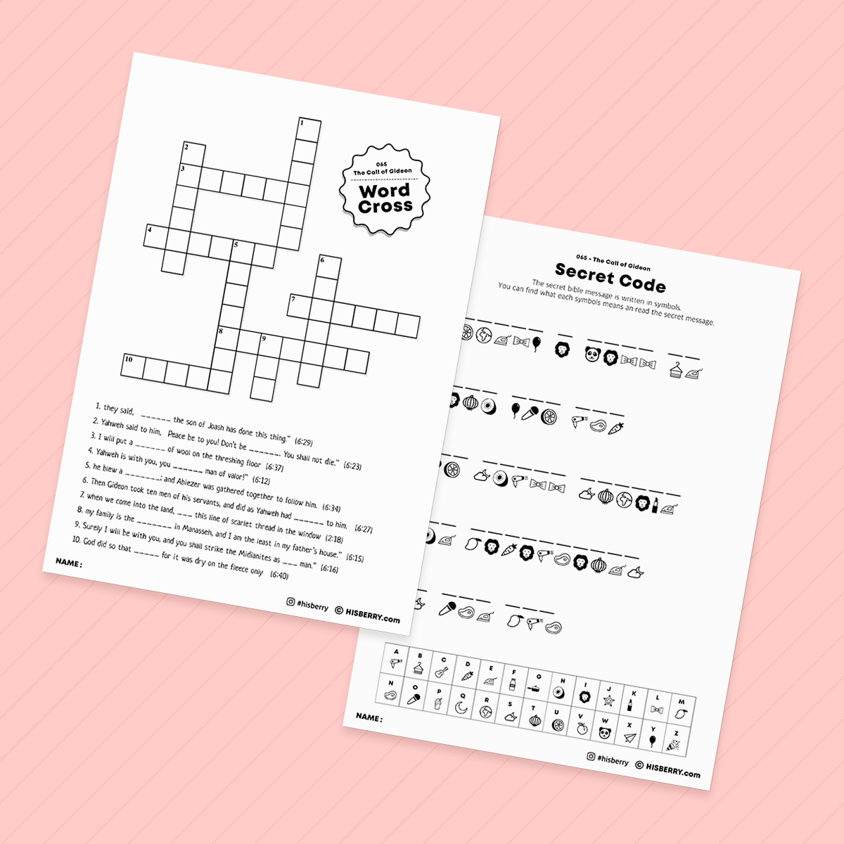 The Call Of Gideon Bible Activity Worksheet For Kids Hisberry