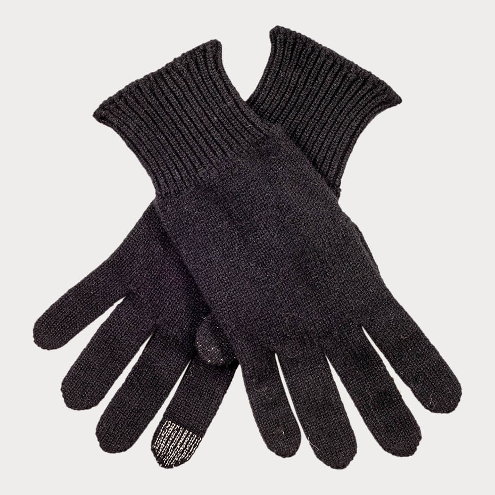 Ladies Black Touch Screen Cashmere Gloves Black Co Uk