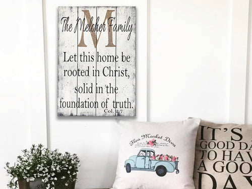 Personalized Christian Wall Art Rusticly Inspired Signs