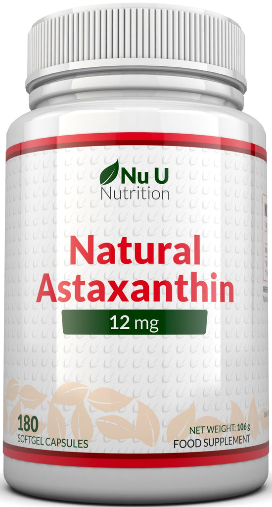 Astaxanthin 12mg 180 Softgels A 6 Month Supply Premium Strength As Nu U Nutrition