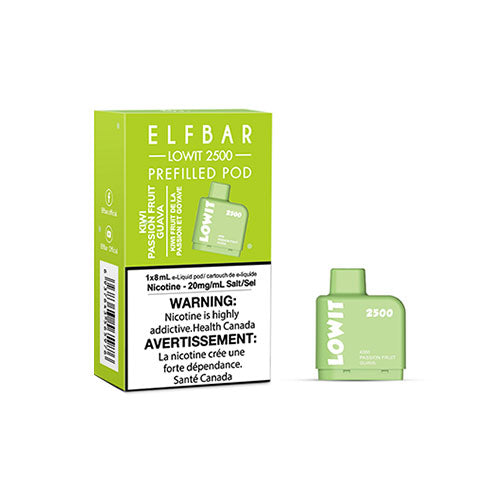 Elf Bar Lowit Kiwi Passionfruit Guava 2500 Puffs Vapeluv Com