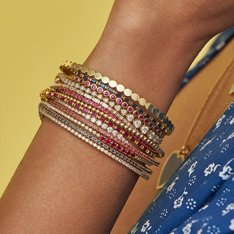 Jennifer Meyer 4 Prong Ruby Tennis Bracelet