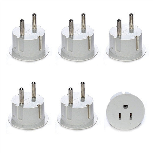 Type E F Schuko Plug Adapter 6 Pack Orei Universal Plug American Usa To European Germany Plug