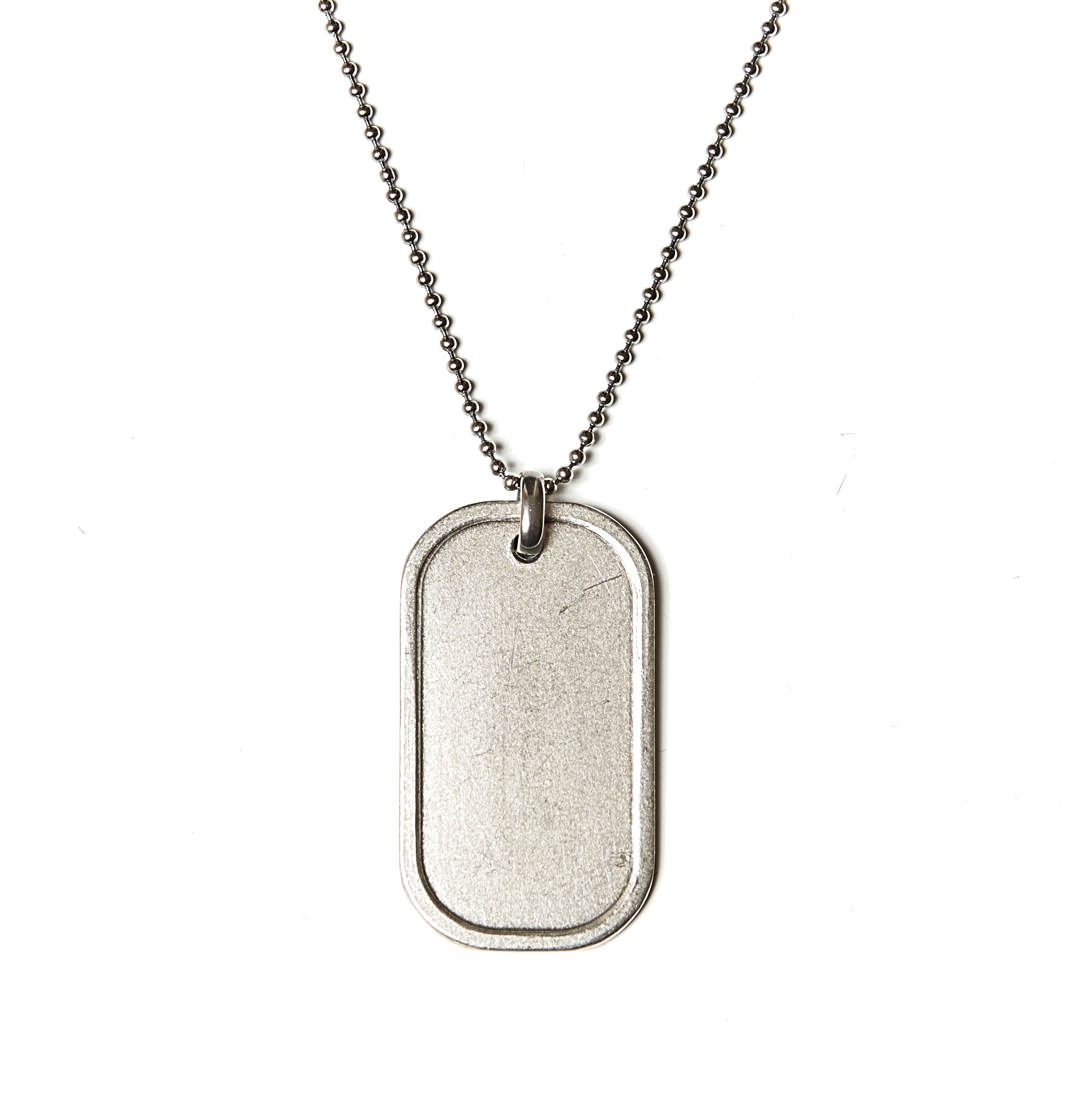 Engravable Blank Dog Tag Necklace In Stainless Steel Bellaryann