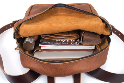 Classic Zippered Leather Backpack Go Forth Goods