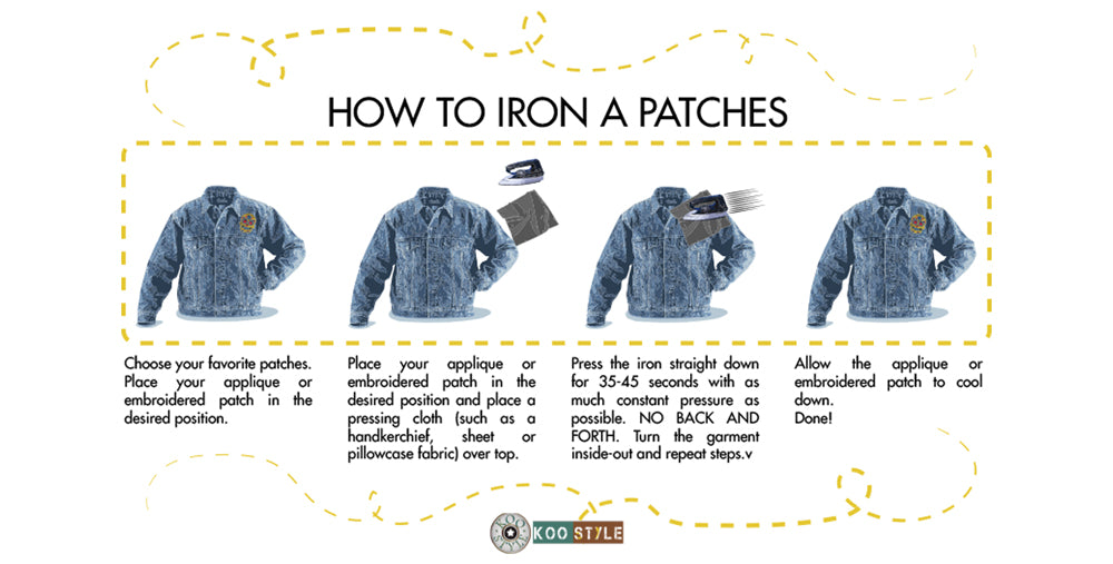 How To Iron A Patch Ideal For Any Embroidered Patch Badge With Glue Koo Style