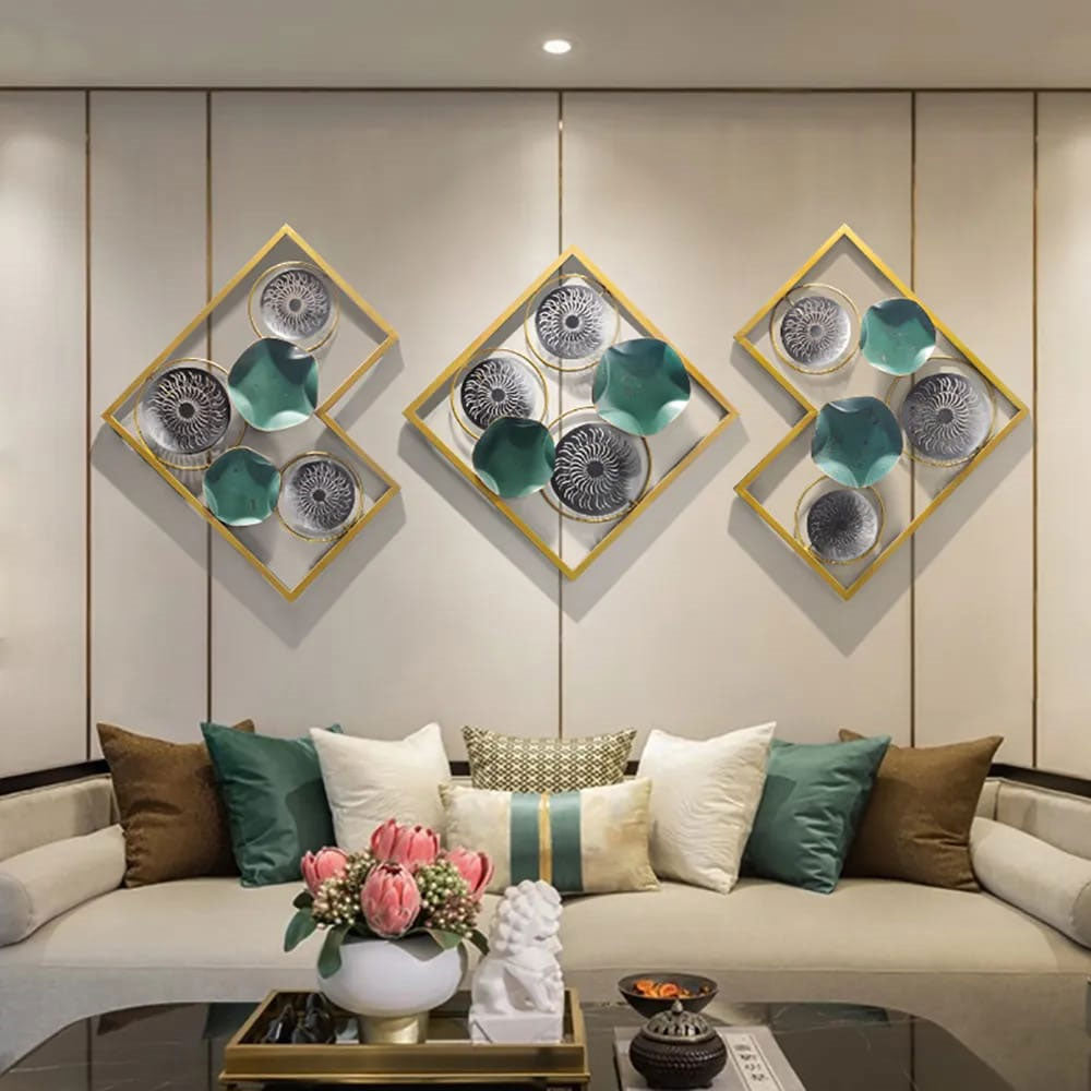 Geometric Designer Abstract Metal Wall Art Wallmantra