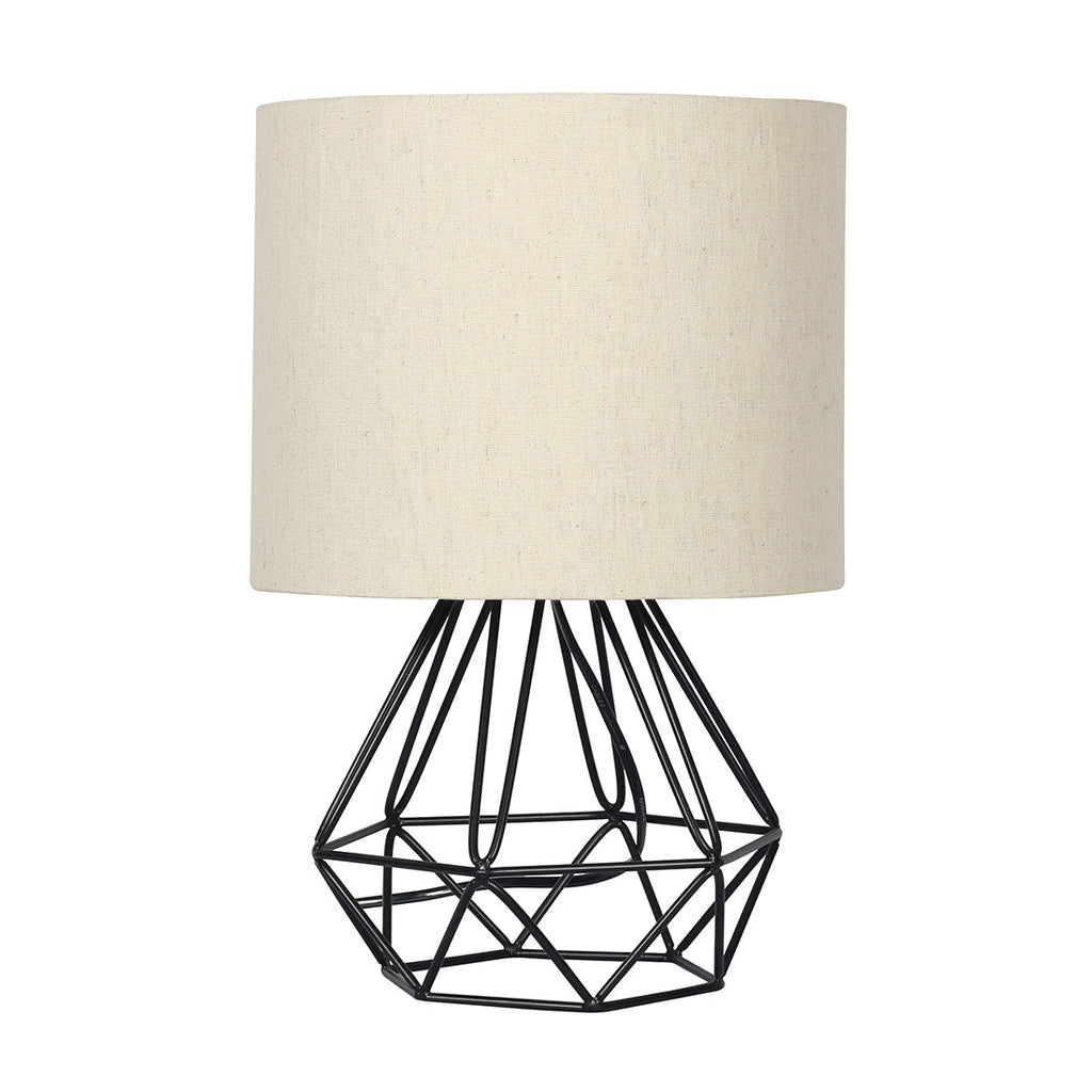 Strudy Black Metal Cage Table Lamp Shade Wallmantra