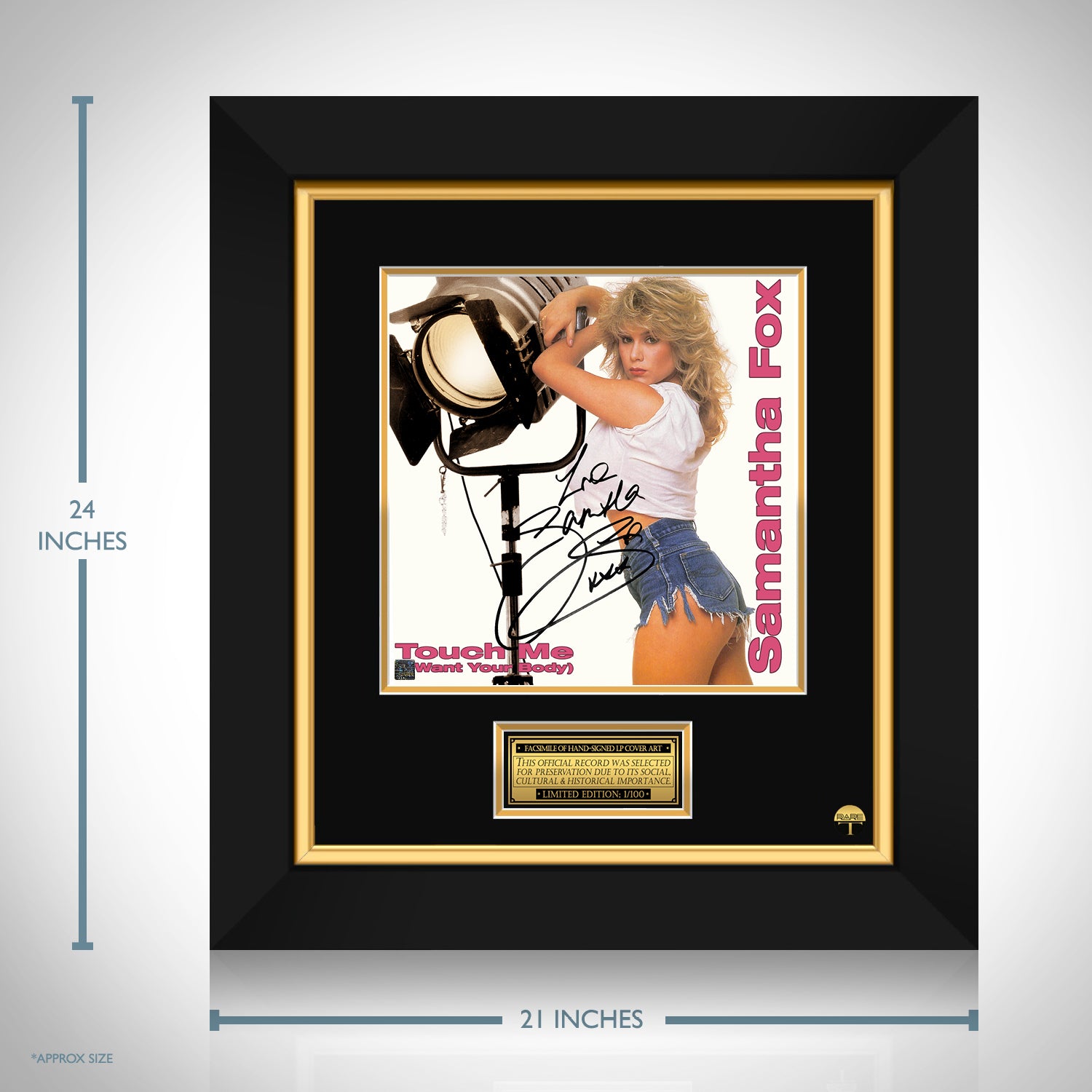 Samantha Fox Touch Me Lp Cover Limited Signature Edition Studio Lice Rare T
