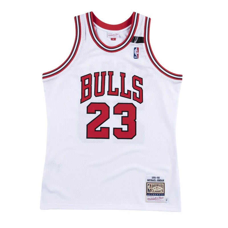 Chicago Bulls 1991 92 Authentic Jersey Jordan White Home Hoops Heaven