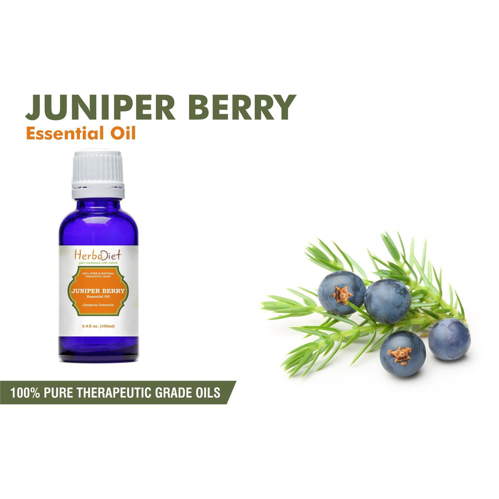 Natural Juniper Berry Essential Oil Pure Aromatherapy Oils Therapeutic Grade Herbadiet