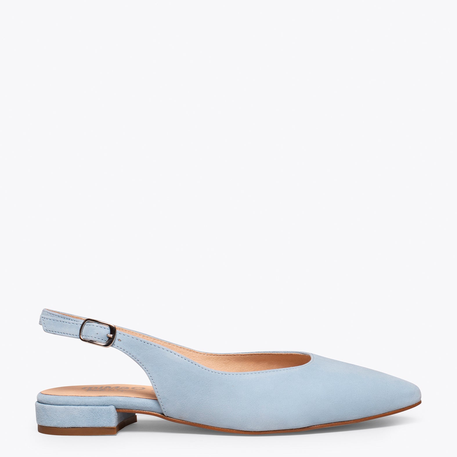 Zapatos Destalonados Elegantes Celeste Zapatos Comodos Piel Mimao Shoponline