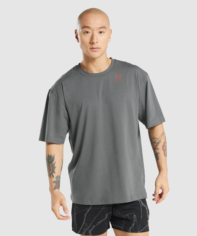 Gymshark Power T Shirt Charcoal Grey Gymshark