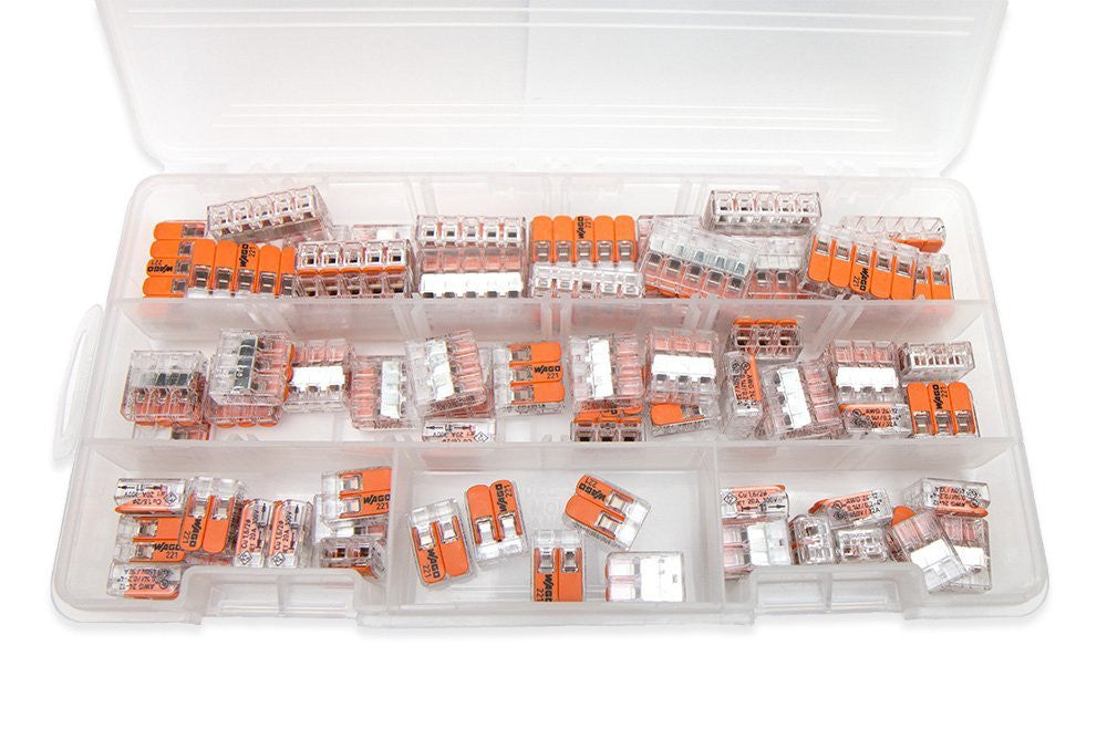 Wago 221 Lever Nuts 75pc Wire Connector Assortment Pack With Case Peppy Products Llc