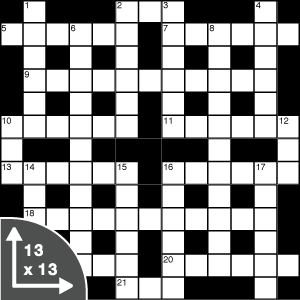 Buy Crossword Quick 13x13 Grid Puzzles For Print Puzzle Sales