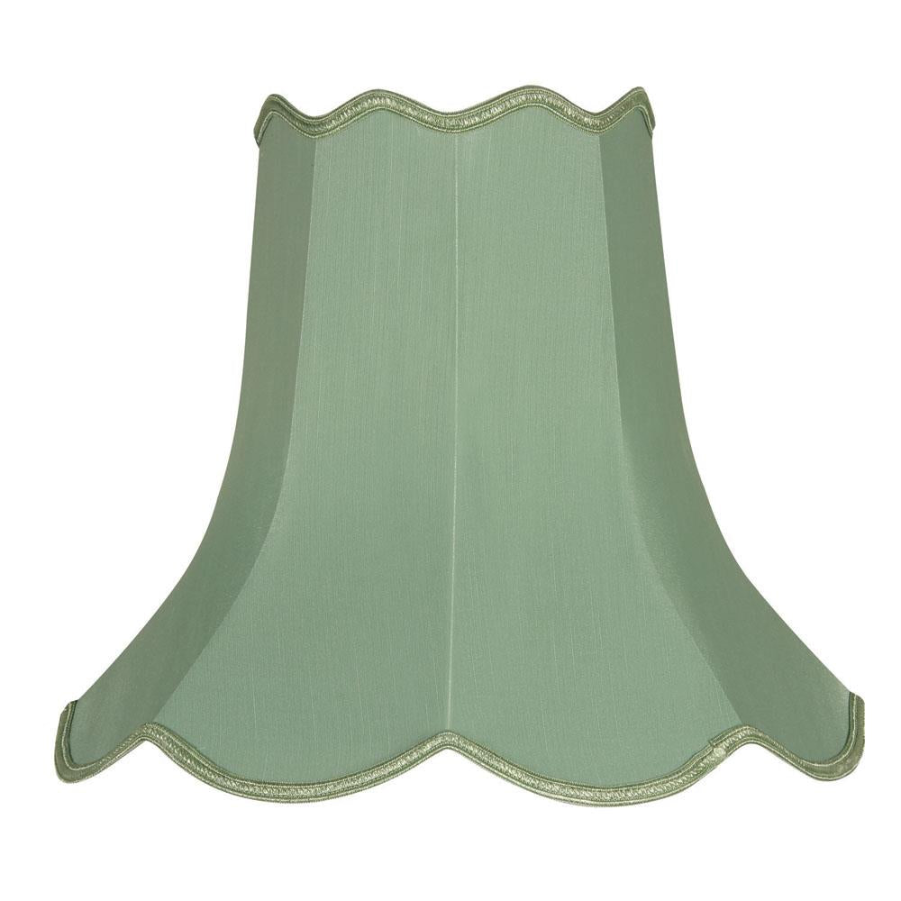 Oaks S701 14 Se Sage Green 14 Faux Silk Scalloped Lamp Shade Discount Home Lighting