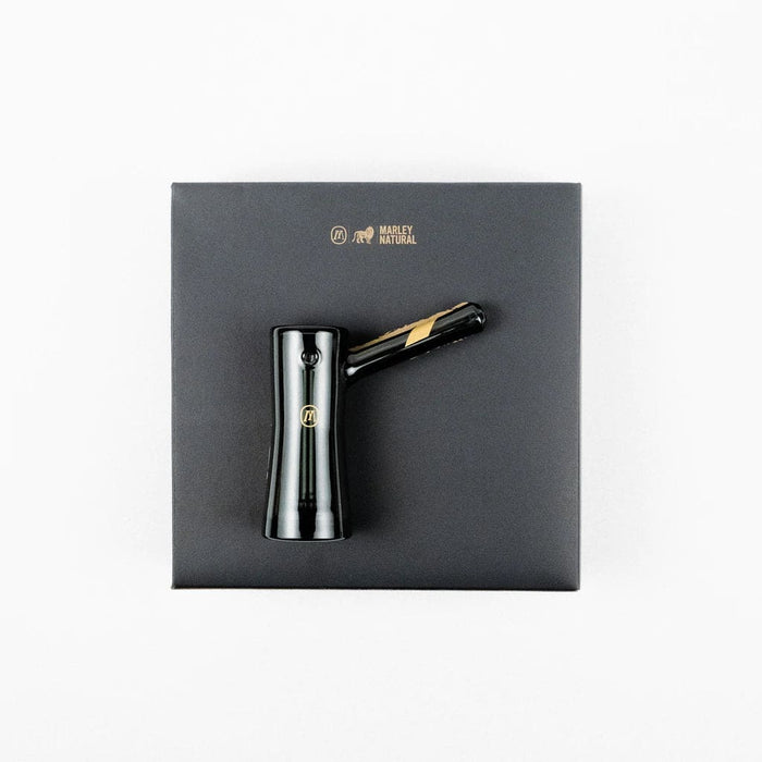 Marley Natural Smoked Glass Bubbler With Gold Smokerolla