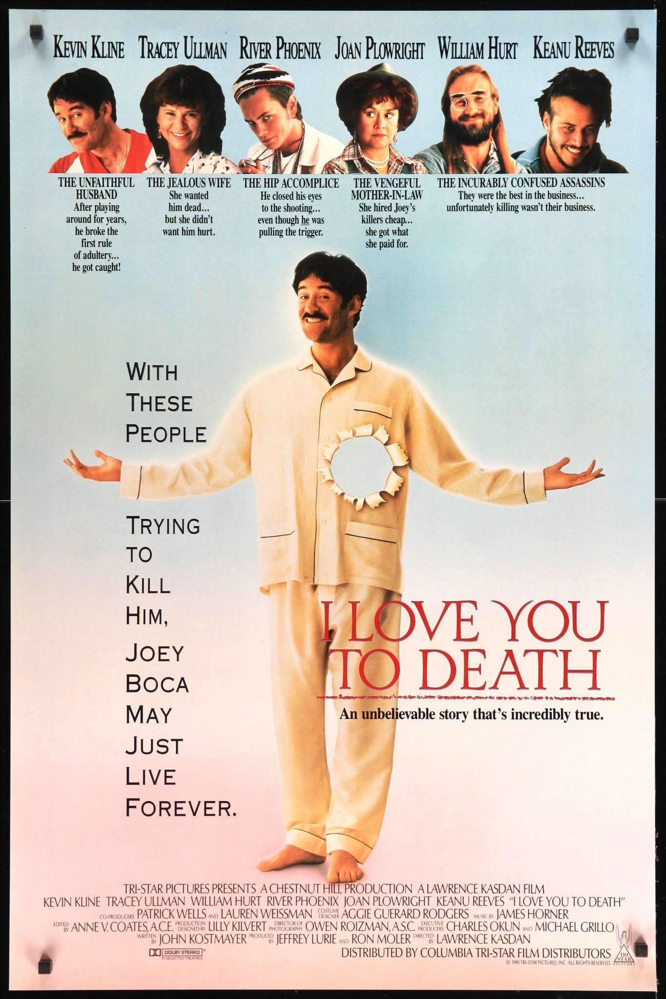 I Love You To Death 1990 Original One Sheet Movie Poster Original Film Art Vintage Movie Posters