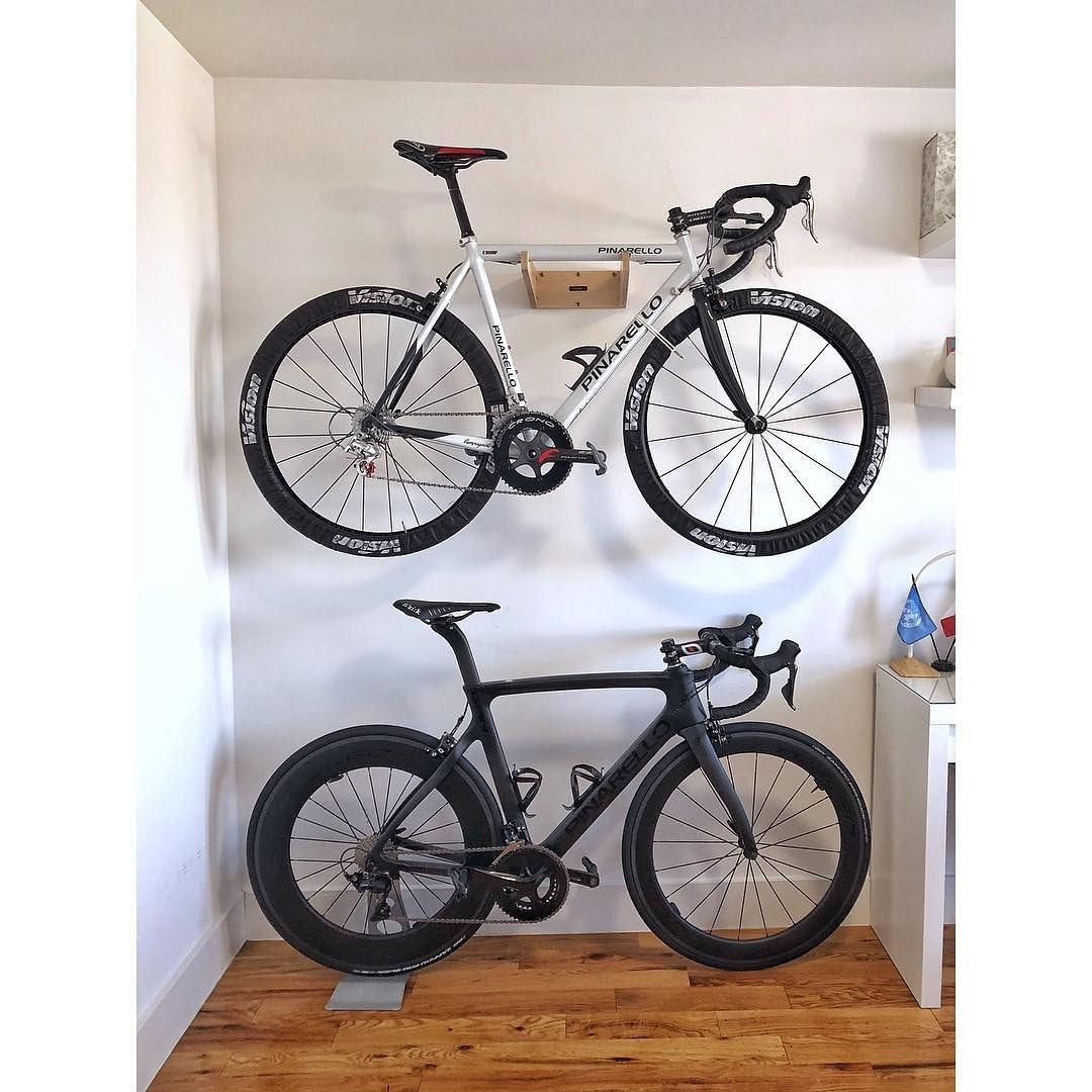 Bike Wall Mount Bicycle Rack Shelf Holder Wood Birch Plywood Huxlo