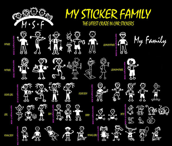Family Figure Car Decal Stickers Totomo Us