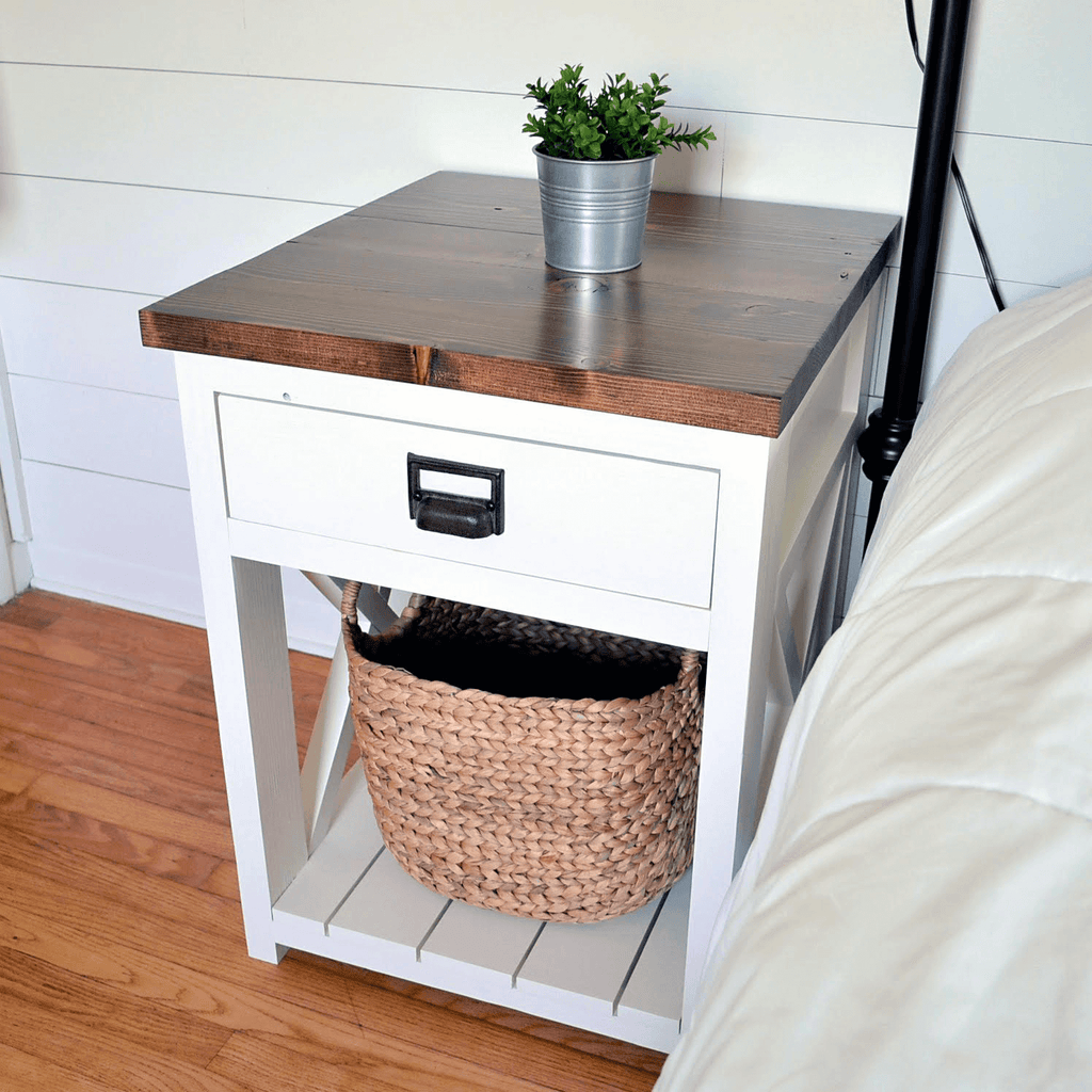 Farmhouse Nightstand Diy Nightstand Plans Handmade Haven