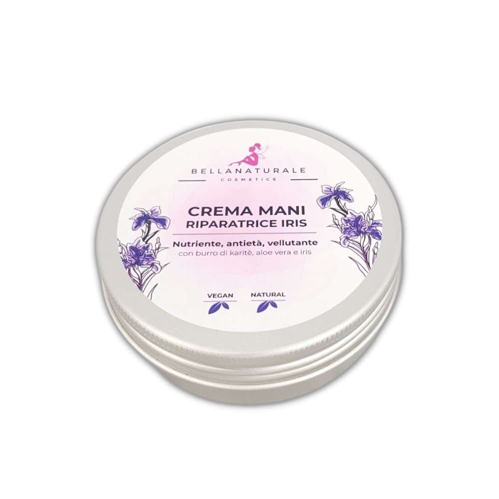 Bella Naturale Cosmetics Crema Mani Riparatrice Iris 60ml Nutriente Vellutante Antieta Naturale Pelle Secca Bellanaturale Bio Profumeria