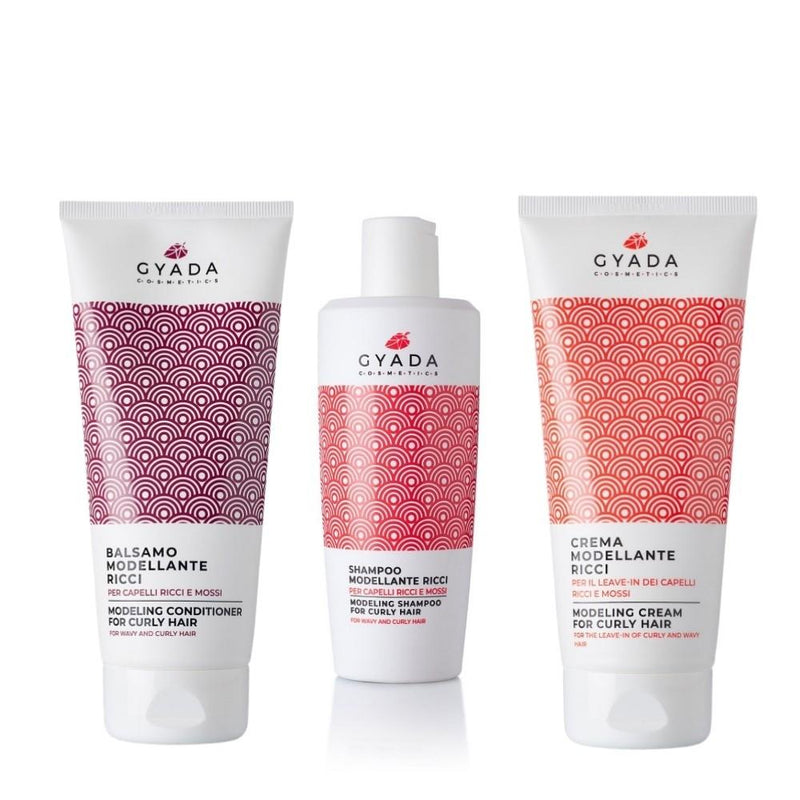 Gyada Cosmetics Set Capelli Ricci Con Shampoo Balsamo E Trattamento Styling Bellanaturale Bio Profumeria