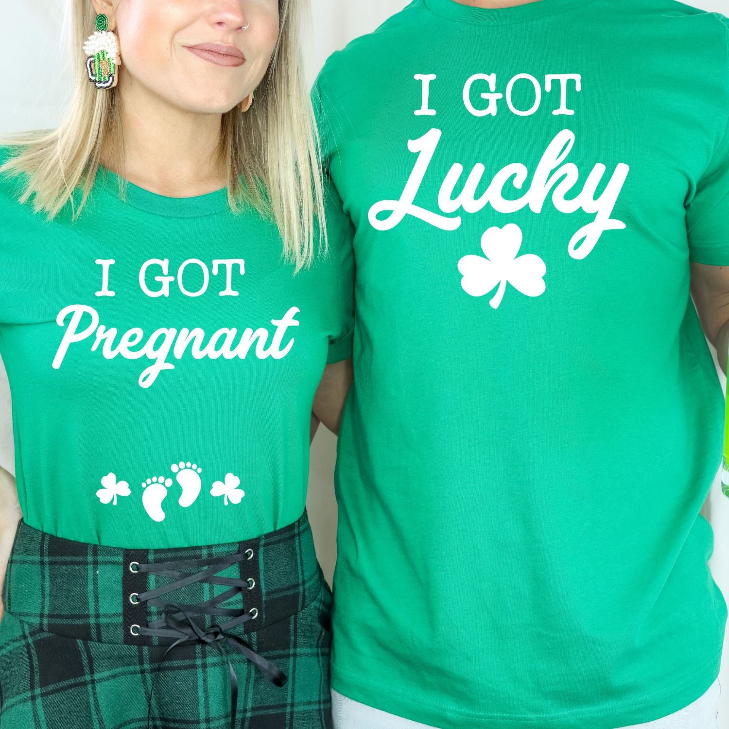 Drinking For Two Sober Af Funny St Paddy S Day Pregnancy Announ Lovelulubell Llc