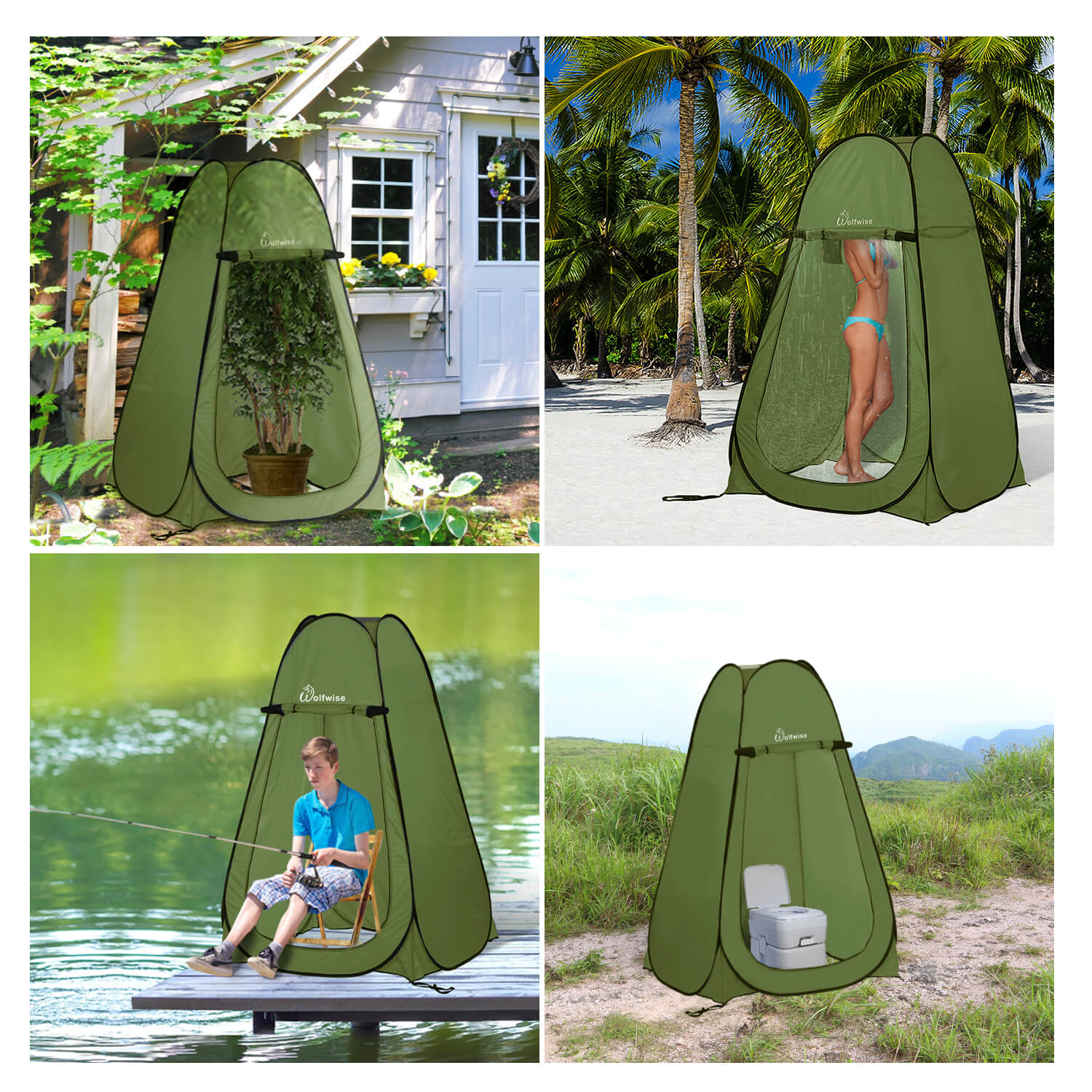 Wolfwise Pop Up Shower Tent Pop Up Privacy Tent Portable Shower Tent