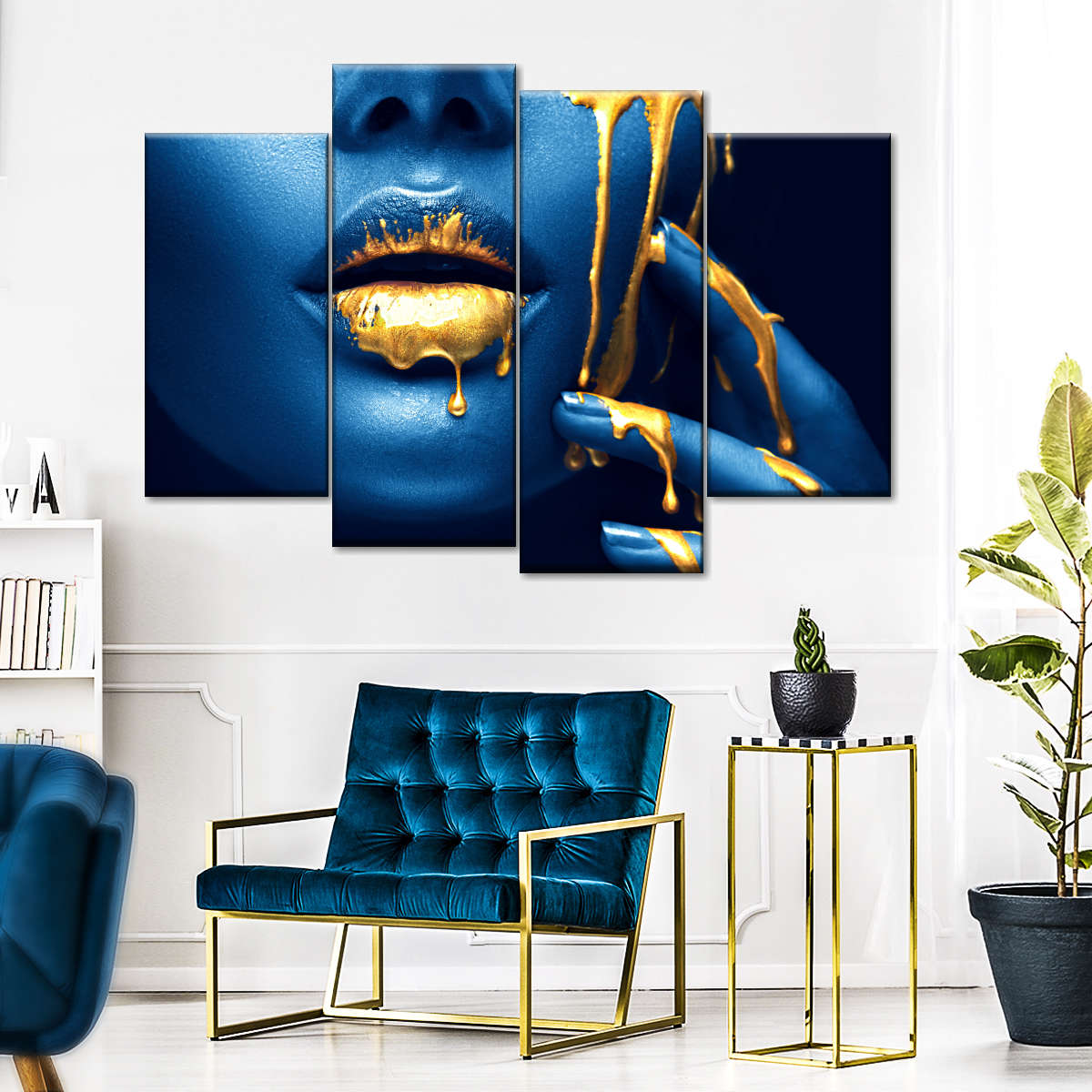Blue Wall Art Paintings Drawings Photograph Art Prints