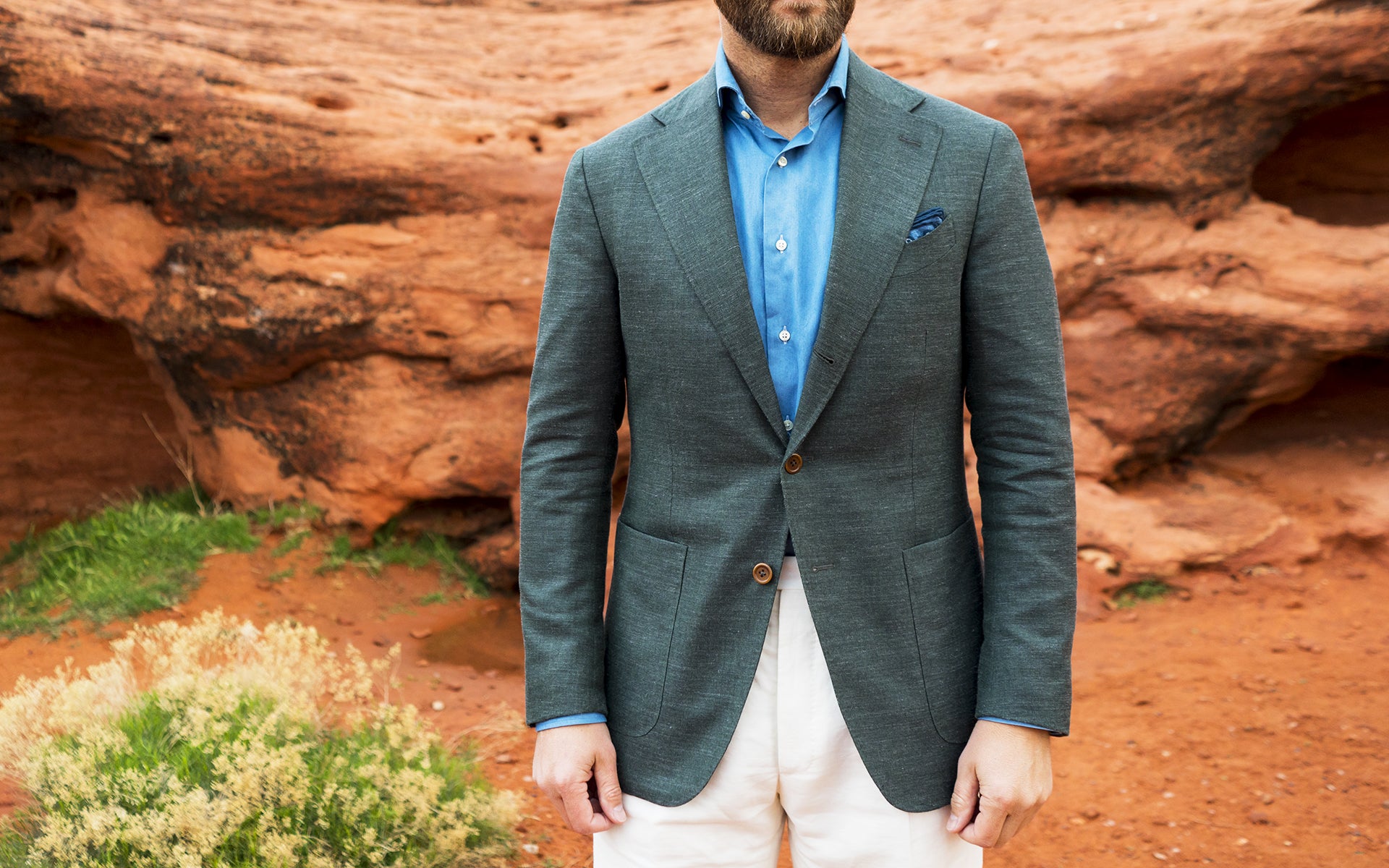 Green Hopsack Sport Coat Beckett Robb