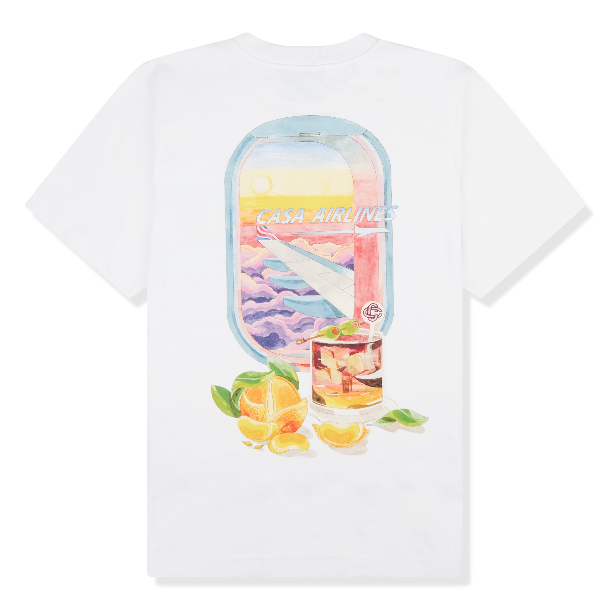 Crepslocker Casablanca Panoramique Printed White T Shirt X Stranger Things Womens 86 Cropped T Shirt