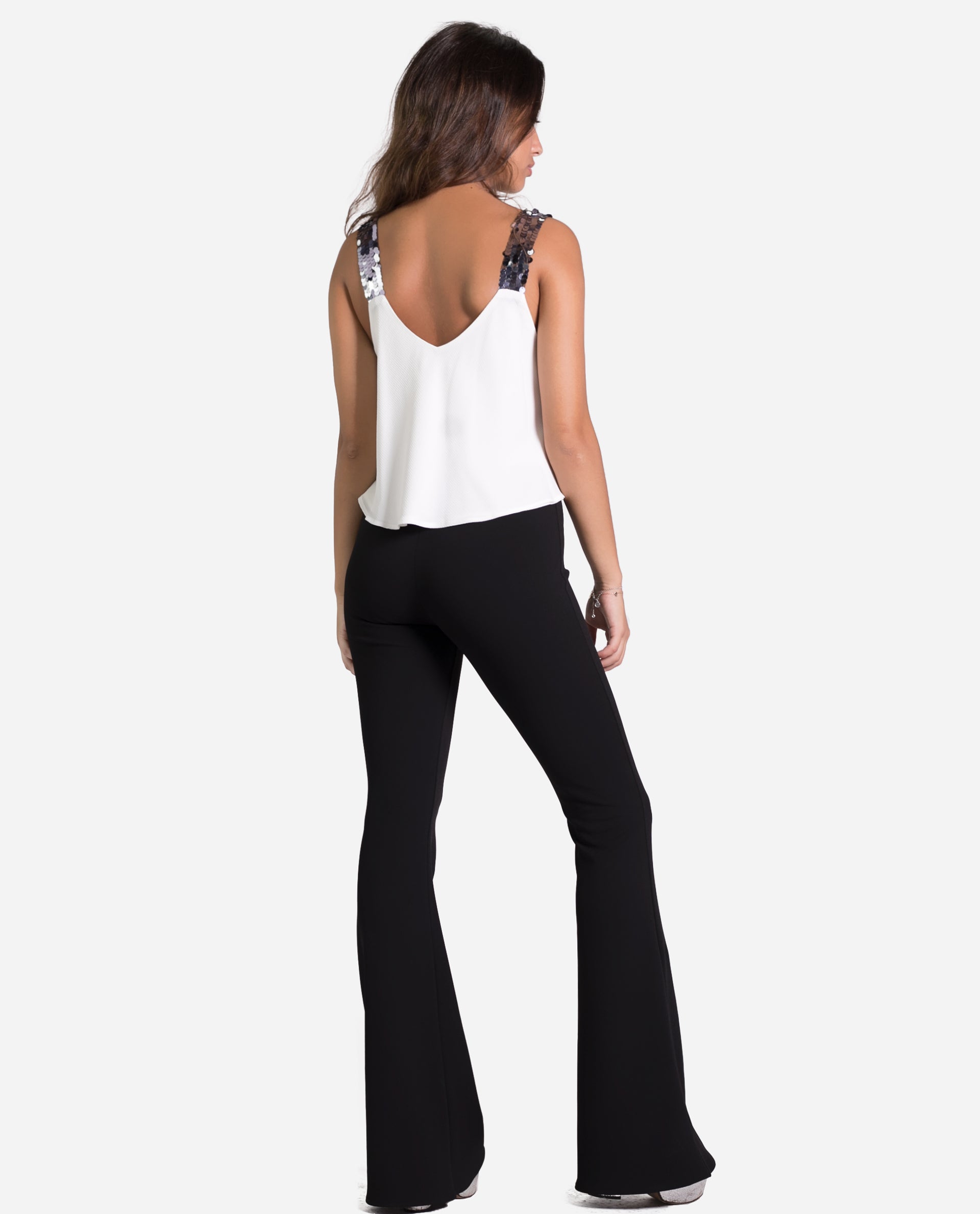Boho Basic Black Girl S Elastic Bell Bottom Pants The Are
