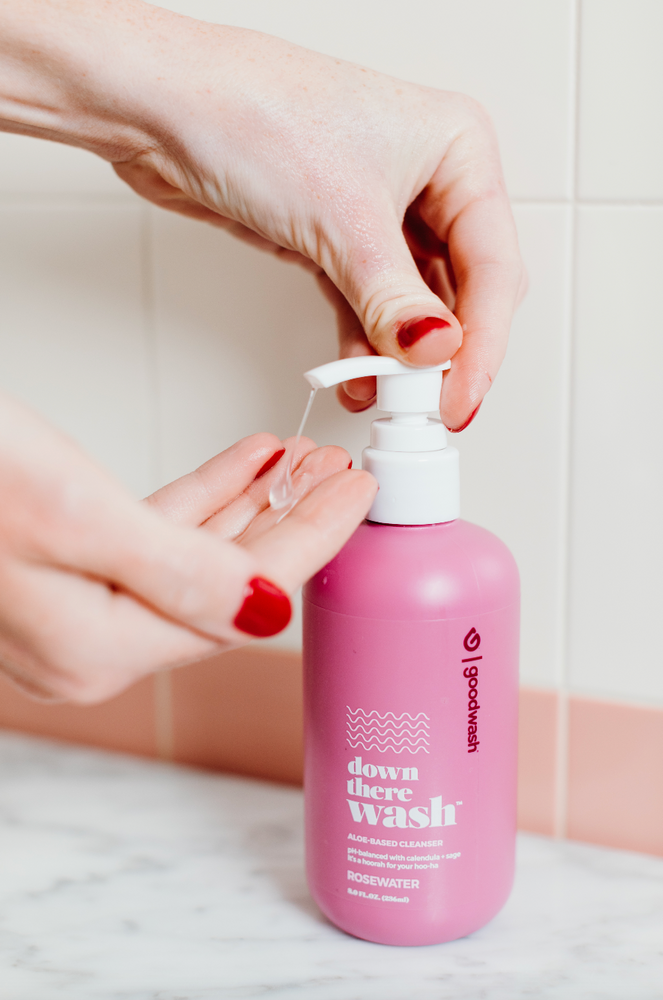 Down There Wash Rosewater 2 Pack Goodwipes