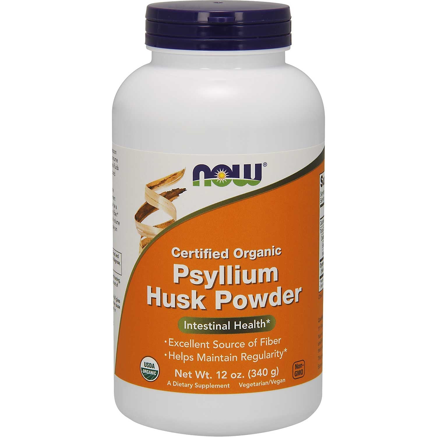 Now Psyllium Husk Powder Organic 340 G Natureswisdom
