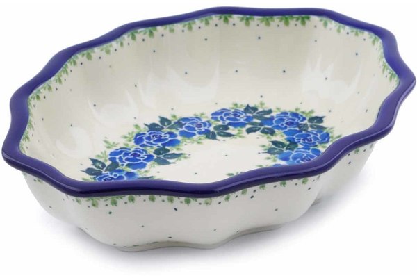 9 Serving Bowl Blue Rose Polish Pottery House