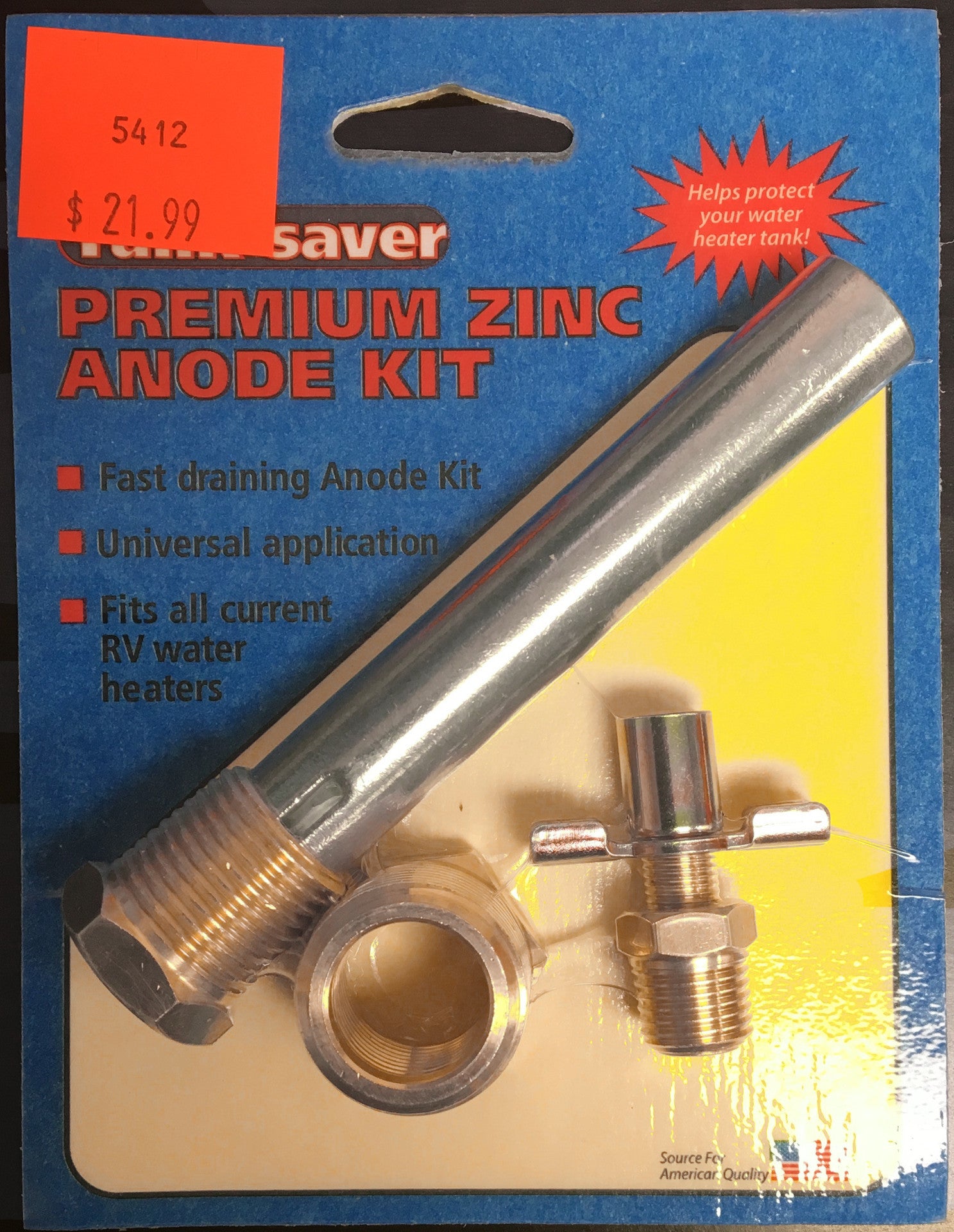 Tank Saver Premium Zinc Anode Kit For Water Heaters M L Mobile