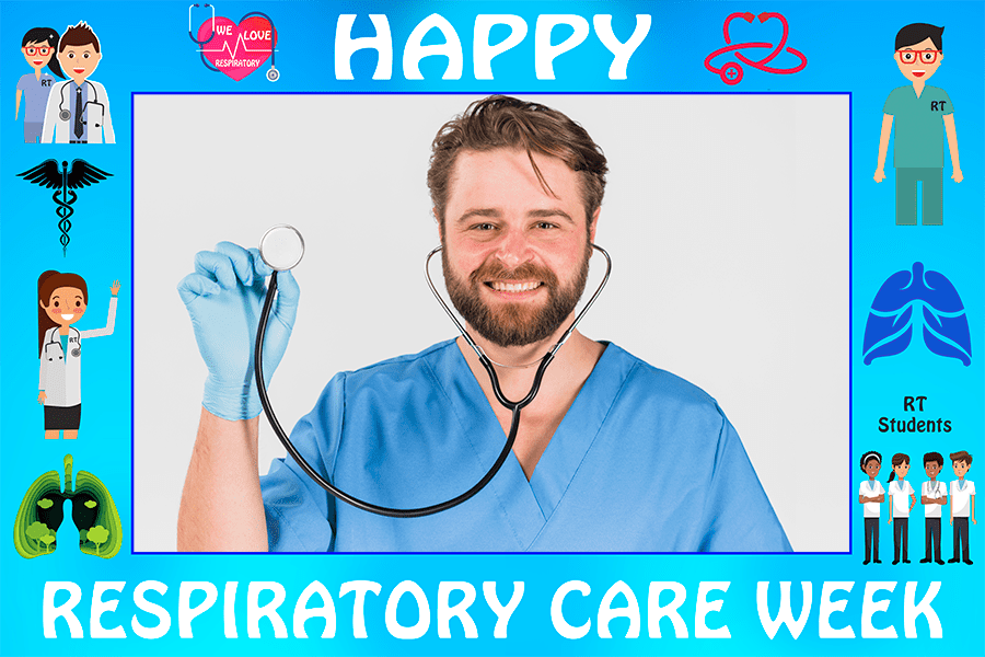 Respiratory Therapist Respiratory Care Week Photo Frame With Selfie