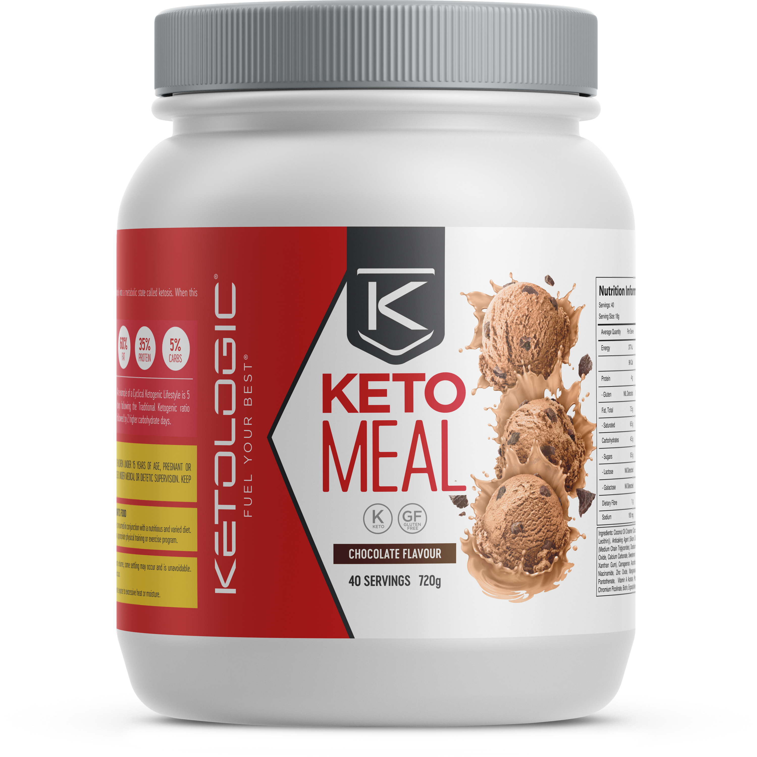 Keto Shake Meal Replacement Chocolate Ketologic 860g
