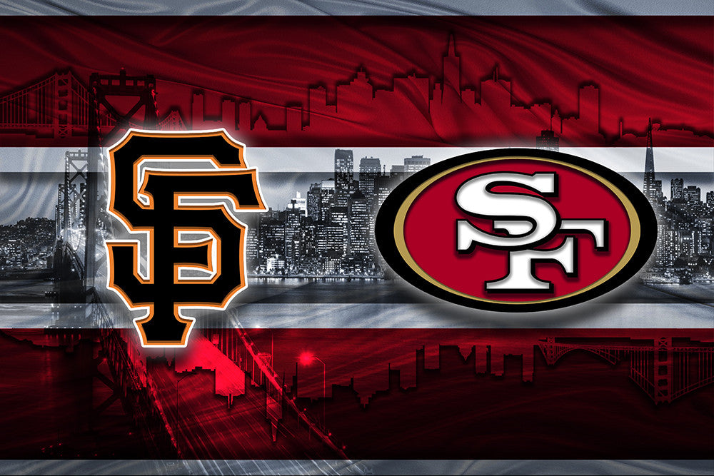 San Francisco Sports Teams Poster San Francisco Sports Print San Fra Mcqdesign