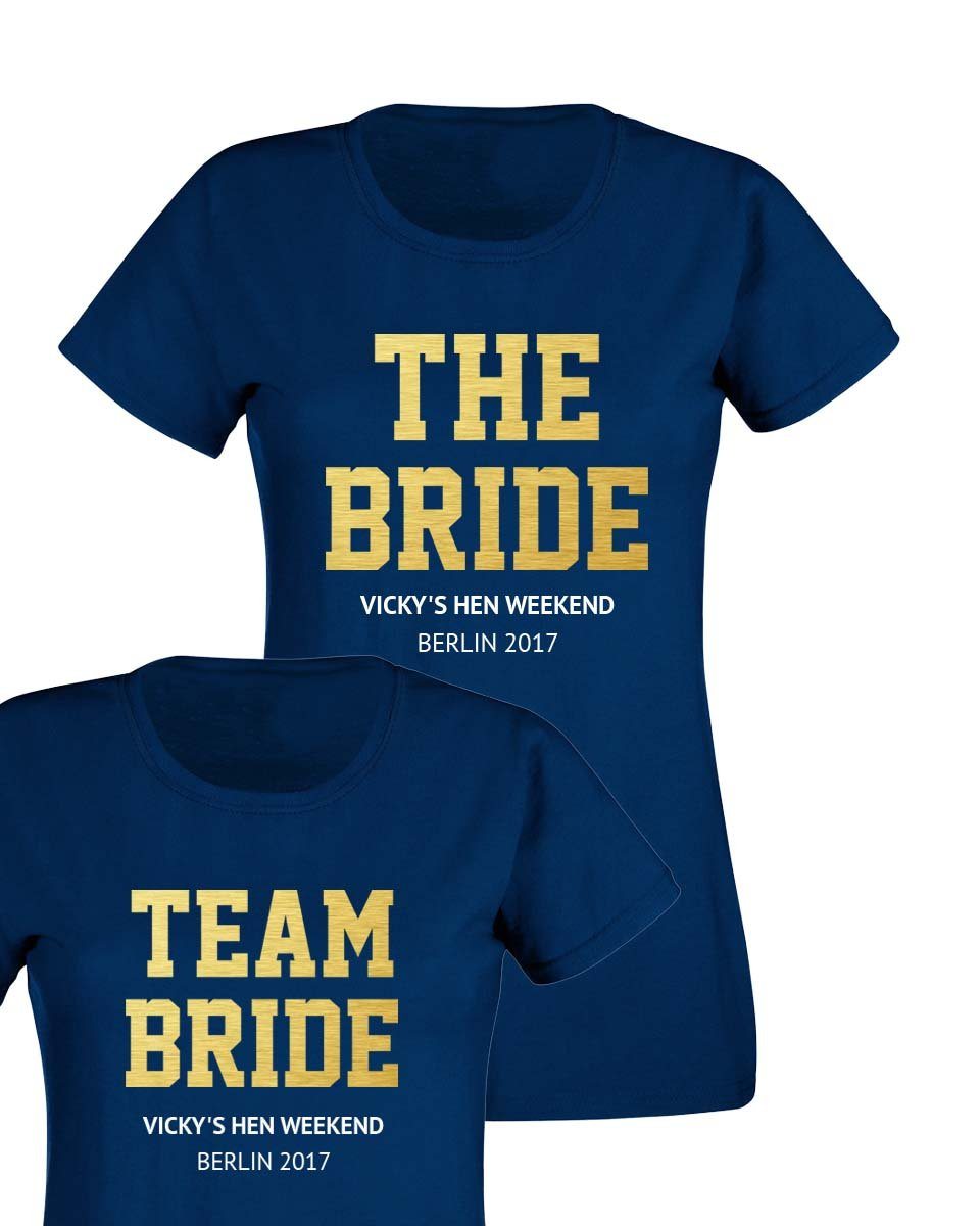 Print Chimp Team Bride Hen Party T Shirt Print Chimp